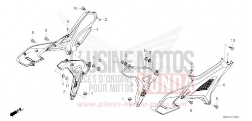COUVERCLE LATERAL NC750XAS de 2025